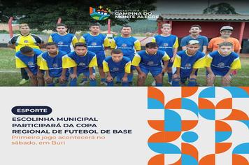 Escolinha de Futebol Municipal participará da Copa Regional de Futebol de Base